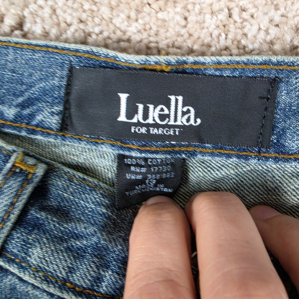 Luella for Target Jeans Low Rise Y2K Patchwork Heart Bootcut Flare Denim - Picture 8 of 10